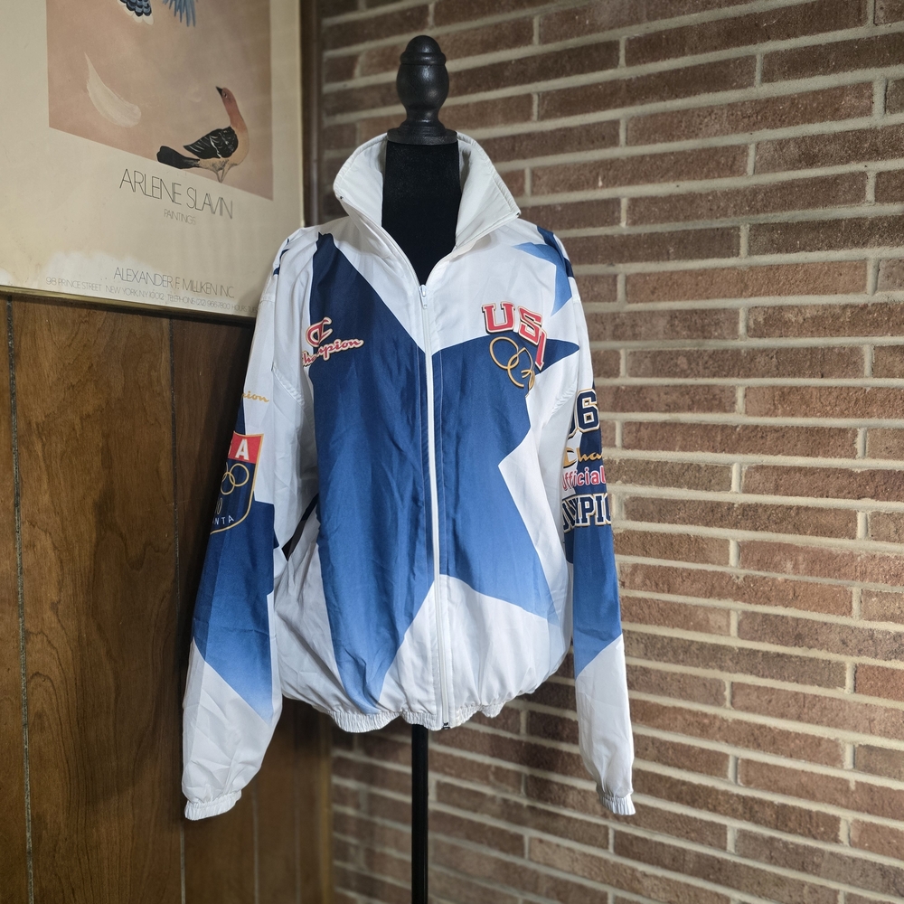 Vintage USA Olympic Blue and White Jacket